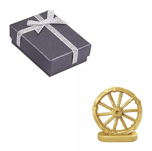 Monopoly Gold Wagon Wheel Token And Gift Box Emoji Metal Rare Collectable Game Playing Moving Piece von Gold
