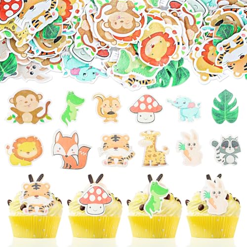 60 Stück Essbare Tortendeko Tiere,Esspapier Tortendeko Geburtstag Junge,Cupcake Topper Essbar,Dschungel Tortendeko 1. Geburtstag,Muffin Deko Essbar,Waldtiere Geburtstag Deko,Safari Geburtstagsdeko 60 Stück Essbare Tortendeko Tiere,Esspapier Tortendeko Geburtstag Junge,Cupcake Topper Essbar,Dschungel Tortendeko 1. Geburtstag,Muffin Deko Essbar,Waldtiere Geburtstag Deko,Safari Geburtstagsdeko von GoldRock