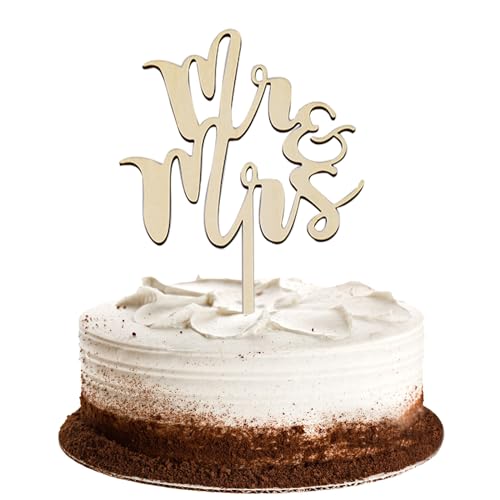 Cake Topper Hochzeit Holz, Mr und Mrs Deko,Tortendeko Hochzeit 14,5x27cm,Mr and Mrs Hochzeitstorte Deko,Tortenstecker Hochzeit,Deko Hochzeitstorte,Torten Topper Hochzeit für Verlobungen, Hochzeitstage Cake Topper Hochzeit Holz, Mr und Mrs Deko,Tortendeko Hochzeit 14,5x27cm,Mr and Mrs Hochzeitstorte Deko,Tortenstecker Hochzeit,Deko Hochzeitstorte,Torten Topper Hochzeit für Verlobungen, Hochzeitstage von GoldRock