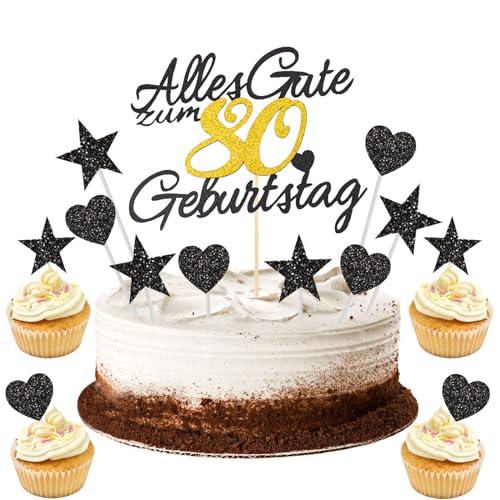 GoldRock 11 Stück Torten Deko 80 Geburtstag Mann Frau,Tortendeko Geburtstag 80,Kuchendeko 80 Geburtstag Deko,Alles Gute zum Geburtstag 80,80. Geburtstag Männer Frauen Kuchen Deko,Cake Topper 80 Jahre GoldRock 11 Stück Torten Deko 80 Geburtstag Mann Frau,Tortendeko Geburtstag 80,Kuchendeko 80 Geburtstag Deko,Alles Gute zum Geburtstag 80,80. Geburtstag Männer Frauen Kuchen Deko,Cake Topper 80 Jahre von GoldRock