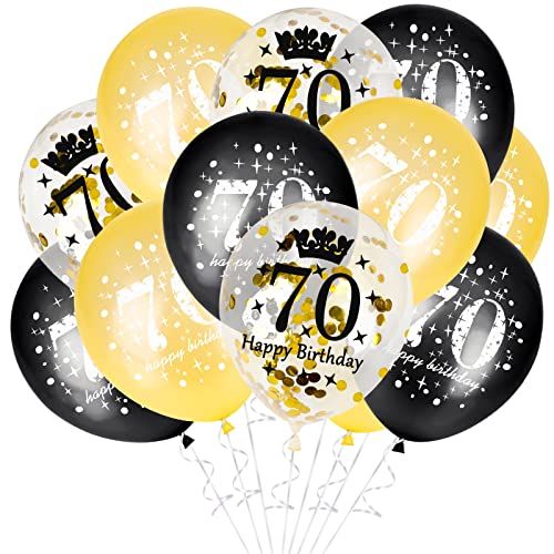 GoldRock 70 Geburtstag Deko, 15 Stück 70. Geburtstag Deko Set, 70. Geburtstag Frau Männer, Luftballon Geburtstag 70, Deko 70 Geburtstag Mann, Happy Birthday Ballon 70 Jahre für Party/Tisch Dekoration GoldRock 70 Geburtstag Deko, 15 Stück 70. Geburtstag Deko Set, 70. Geburtstag Frau Männer, Luftballon Geburtstag 70, Deko 70 Geburtstag Mann, Happy Birthday Ballon 70 Jahre für Party/Tisch Dekoration von GoldRock