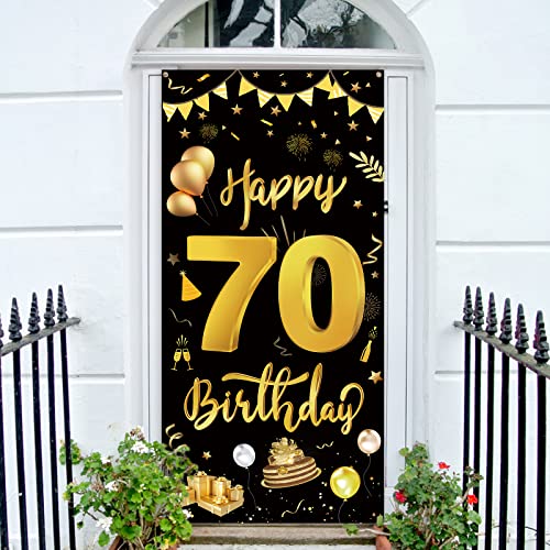 GoldRock 70 Geburtstag Deko Banner, 70. Geburtstag Frau Männer, 70. Geburtstag Dekoration Türabdeckung Banner, Deko 70 Geburtstag, 70 Happy Birthday Geburtstagsbanner, 70 Banner Hintergrun 185 × 90 cm GoldRock 70 Geburtstag Deko Banner, 70. Geburtstag Frau Männer, 70. Geburtstag Dekoration Türabdeckung Banner, Deko 70 Geburtstag, 70 Happy Birthday Geburtstagsbanner, 70 Banner Hintergrun 185 × 90 cm von GoldRock