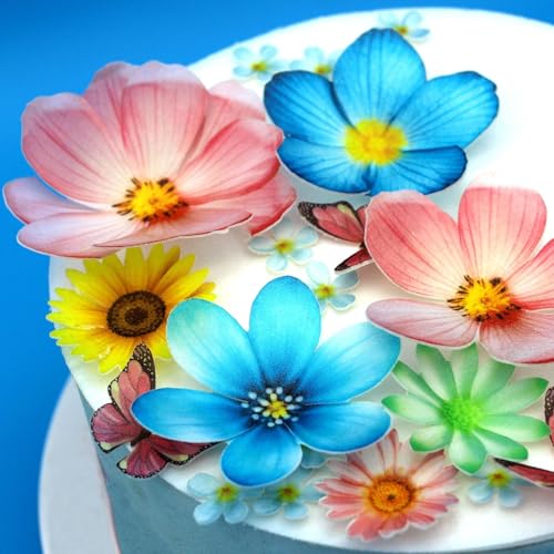 GoldRock Essbare Blumen Tortendeko (Große Blüten) von GoldRock