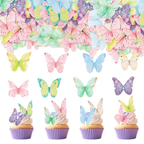 GoldRock Essbare Schmetterlinge für Torte,40 Stück Essbare Tortendeko Schmetterling,Bunt Schmetterlinge Deko Torte,Esspapier Tortendeko Hochzeit,Schmetterling Kuchen Deko Geburtstag,Muffin Deko Essbar GoldRock Essbare Schmetterlinge für Torte,40 Stück Essbare Tortendeko Schmetterling,Bunt Schmetterlinge Deko Torte,Esspapier Tortendeko Hochzeit,Schmetterling Kuchen Deko Geburtstag,Muffin Deko Essbar von GoldRock