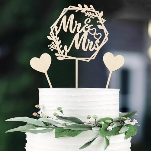GoldRock Holz Mr und Mrs Cake Topper Hochzeit,3 Stk Tortendeko Hochzeit,Hochzeitstorte Deko Mr & Mrs,Herz Tortenstecker Hochzeiten,Tortentopper Hochzeitstorte,Hochzeitstorten Deko für Verlobung,Antrag GoldRock Holz Mr und Mrs Cake Topper Hochzeit,3 Stk Tortendeko Hochzeit,Hochzeitstorte Deko Mr & Mrs,Herz Tortenstecker Hochzeiten,Tortentopper Hochzeitstorte,Hochzeitstorten Deko für Verlobung,Antrag von GoldRock