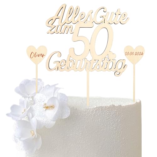 GoldRock Holz Tortendeko 50 Geburtstag Frau Mann, Alles Gute zum 50 Geburtstag Deko, Tortendeko 50. Geburtstag Mann, Deko 50 Geburtstag Frau,Cupcake Topper 50 Geburtstag,Kuchendeko 50. Geburtstag Deko GoldRock Holz Tortendeko 50 Geburtstag Frau Mann, Alles Gute zum 50 Geburtstag Deko, Tortendeko 50. Geburtstag Mann, Deko 50 Geburtstag Frau,Cupcake Topper 50 Geburtstag,Kuchendeko 50. Geburtstag Deko von GoldRock