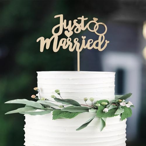 GoldRock Just Married Deko Cake Topper Hochzeit,Holz Tortendeko Hochzeit,Just Married Hochzeitstorte Deko,Tortenstecker Hochzeiten,Tortentopper Hochzeitstorte,Hochzeitsdeko Torte für Verlobung,Wedding GoldRock Just Married Deko Cake Topper Hochzeit,Holz Tortendeko Hochzeit,Just Married Hochzeitstorte Deko,Tortenstecker Hochzeiten,Tortentopper Hochzeitstorte,Hochzeitsdeko Torte für Verlobung,Wedding von GoldRock