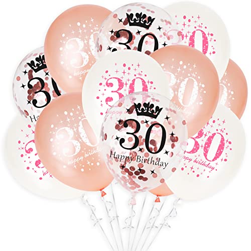 GoldRock Luftballons 30. Geburtstag,15 Stück 30 Geburtstag Deko Set,30 Happy Birthday Deko, Dekoration Zum 30 Geburtstag, Konfetti Luftballons, Deko 30 Geburtstag Frau/Mann für Party/Tisch Dekoration GoldRock Luftballons 30. Geburtstag,15 Stück 30 Geburtstag Deko Set,30 Happy Birthday Deko, Dekoration Zum 30 Geburtstag, Konfetti Luftballons, Deko 30 Geburtstag Frau/Mann für Party/Tisch Dekoration von GoldRock