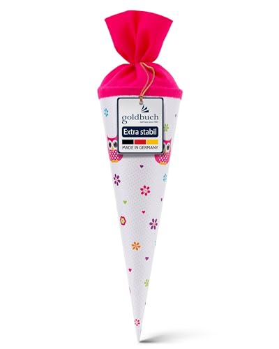 goldbuch 93043 Geschwisterschultüte Eule, Zuckertüte 35 cm, mit farbigem Filzverschluss, Schultüte aus verstärkertem Lackkarton, Geschenkverpackung für viele Anlässe, Geschwistertüte, Weiß goldbuch 93043 Geschwisterschultüte Eule, Zuckertüte 35 cm, mit farbigem Filzverschluss, Schultüte aus verstärkertem Lackkarton, Geschenkverpackung für viele Anlässe, Geschwistertüte, Weiß von goldbuch