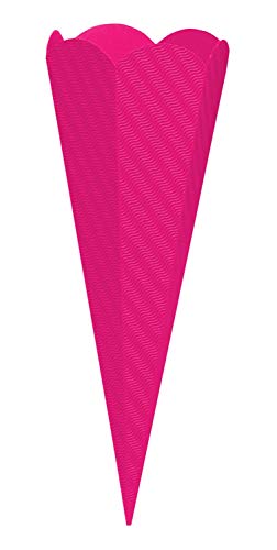 goldbuch 97857 Bastelschultüte 6-eckig, Rohling zum Selbsgestalten, Mit Steckverschluss zum Zusammenstecken, Schultüte 68 cm, Zuckertüte zur Einschulung, für Schulkinder & Berufsanfänger, Pink von goldbuch