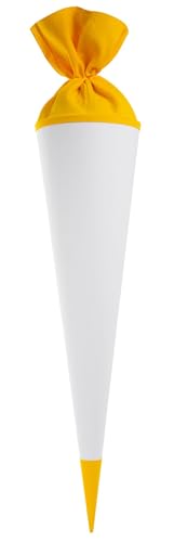 goldbuch 97844 Bastelschultüte, Rohling zum Selbstgestalten mit Filzverschlus und Filzspitze, Schultüte 70cm, Zuckertüte zur Einschulung, für Einschüler, Schulkinder & Berufsanfänger, Weiß / Gelb goldbuch 97844 Bastelschultüte, Rohling zum Selbstgestalten mit Filzverschlus und Filzspitze, Schultüte 70cm, Zuckertüte zur Einschulung, für Einschüler, Schulkinder & Berufsanfänger, Weiß / Gelb von goldbuch