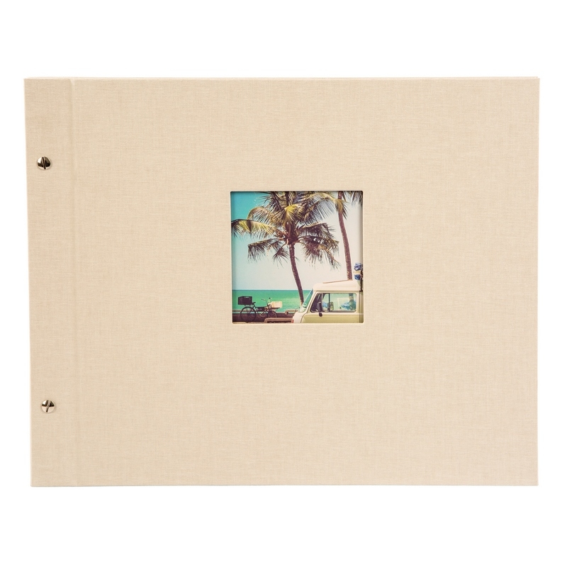 Goldbuch Schraubfotoalbum Bella Vista 39 x 31 cm Pastell sandgrau (schwarz) von Goldbuch