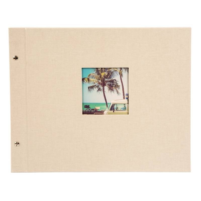 Goldbuch Schraubfotoalbum Bella Vista 39 x 31 cm Pastell sandgrau (schwarz) von Goldbuch