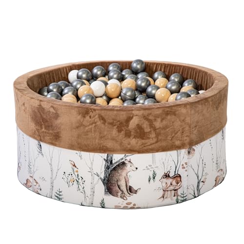 GoldenGroup Baby Forest Friends 90x40 cm Bällebad - Spielzeug - Bällebad aus Samt - Rundes Bällebad aus Schaumstoff - Baby Forest Friends Bällebad -Cappuccino GoldenGroup Baby Forest Friends 90x40 cm Bällebad - Spielzeug - Bällebad aus Samt - Rundes Bällebad aus Schaumstoff - Baby Forest Friends Bällebad -Cappuccino von GoldenGroup
