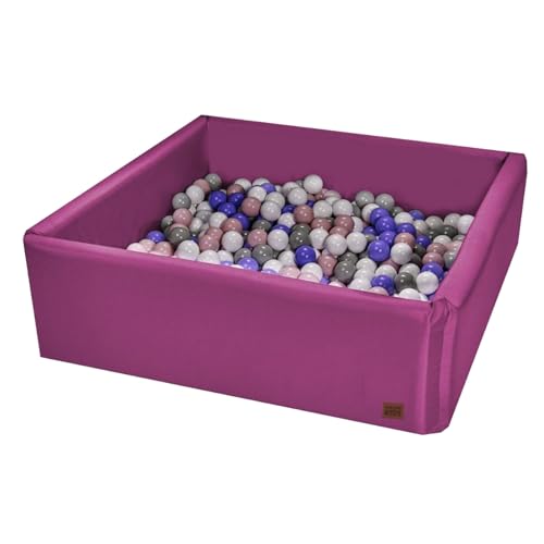 GoldenGroup Bällebad Baby 120x120 cm - Spielzeug - Ball Pool - Indoor Spielplatz - Quadratische Bällebad Schaumstoff - Bällebad Kinder - Bällebad ohne Bälle - Fuchsia von GoldenGroup