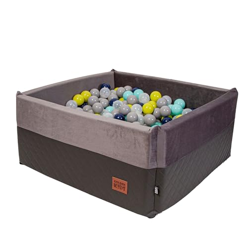GoldenGroup Bällebad Baby 90x90cm - Spielzeug - Ball Pool - Indoor Spielplatz - Quadratische Bällebad Schaumstoff - Bällebad Kinder - Bällebad ohne Bälle - Grau/Graphit GoldenGroup Bällebad Baby 90x90cm - Spielzeug - Ball Pool - Indoor Spielplatz - Quadratische Bällebad Schaumstoff - Bällebad Kinder - Bällebad ohne Bälle - Grau/Graphit von GoldenGroup