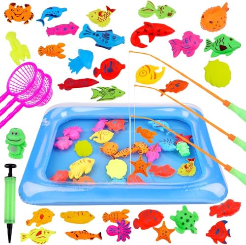 Goldge 42 Stück Angeln Spielzeug Badespielzeug Badewannenspielzeug Wasserspiel Perfekt Lernspiel Geschenk für Kinder Goldge 42 Stück Angeln Spielzeug Badespielzeug Badewannenspielzeug Wasserspiel Perfekt Lernspiel Geschenk für Kinder von Goldge