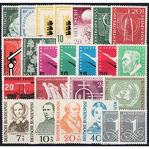 Goldhahn BRD Bund Jahrgang 1955 postfrisch ** MNH komplett Briefmarken für Sammler von Goldhahn