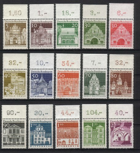 Goldhahn BRD Große Bauwerke Oberrandsatz postfrisch- Briefmarken für Sammler von Goldhahn