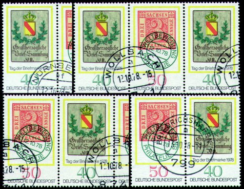 Goldhahn BRD Nr. 980-981 gestempelt 4 Zusammendrucke - Briefmarken für Sammler von Goldhahn
