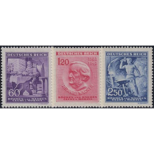 Goldhahn Böhmen und Mähren Nr. 128-130 postfrisch Wagner 1943" Briefmarken für Sammler von Goldhahn