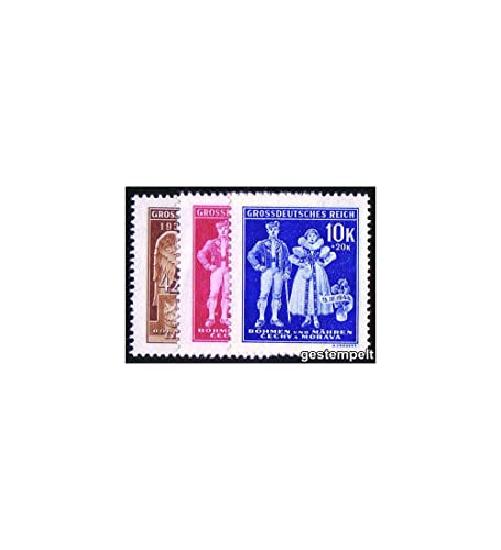 Goldhahn Böhmen und Mähren Nr. 133-135 gestempelt Protektorat 1944" Briefmarken für Sammler von Goldhahn