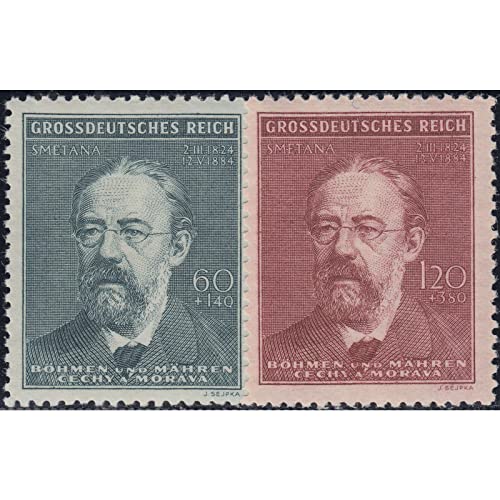 Goldhahn Böhmen und Mähren Nr. 138-139 postfrisch Smetana 1944" Briefmarken für Sammler von Goldhahn