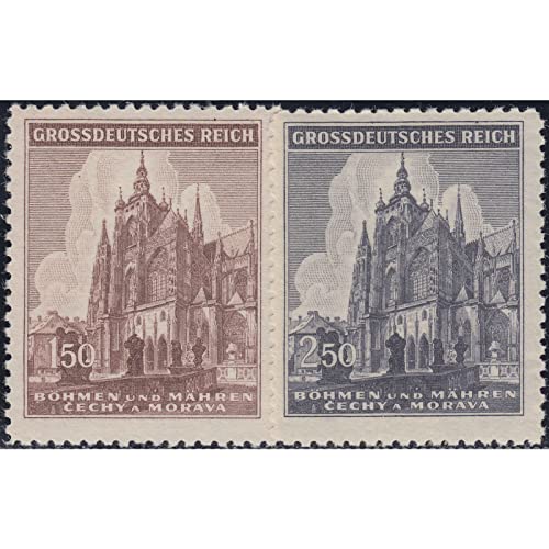 Goldhahn Böhmen und Mähren Nr. 140-141 postfrisch St. Veits Dom 1944 Briefmarken für Sammler von Goldhahn
