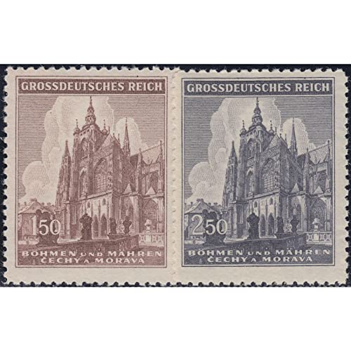 Goldhahn Böhmen und Mähren Nr. 140-141 postfrisch St. Veits Dom 1944 Briefmarken für Sammler Goldhahn Böhmen und Mähren Nr. 140-141 postfrisch St. Veits Dom 1944 Briefmarken für Sammler von Goldhahn