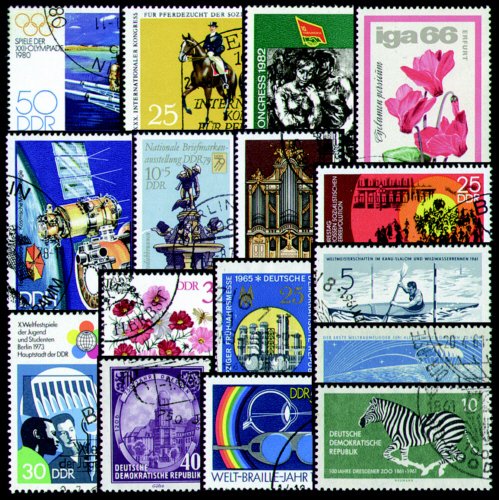 Goldhahn DDR 16 Sperrwerte gestempelt - Briefmarken für Sammler [Spielzeug] von Goldhahn