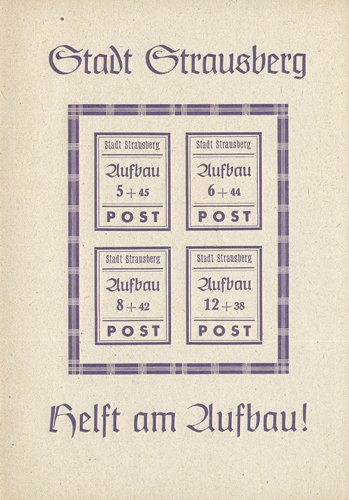 Goldhahn Deutsche Lokalausgabe Strausberg Block 1 II postfrisch- Briefmarken ... von Goldhahn