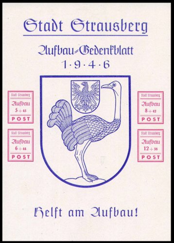 Goldhahn Deutsche Lokalausgabe Strausberg Block 3 - Briefmarken für Sammler von Goldhahn