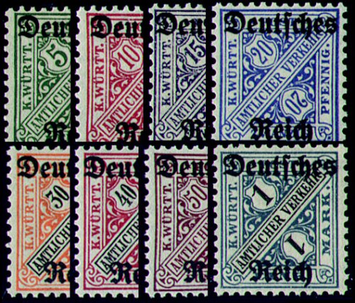 Goldhahn Deutsches Reich Dienstmarken Nr. 57-64 postfrisch - Briefmarken für ... von Goldhahn
