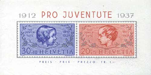 Goldhahn Schweiz Block 3postfrisch Pro Juventute 1937 - Briefmarken für Sammler von Goldhahn