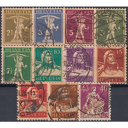 Goldhahn Schweiz Nr. 198-208 gestempelt Freimarken 1924/1933" Briefmarken für Sammler von Goldhahn