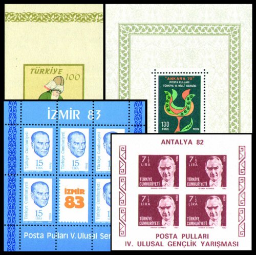 Goldhahn Türkei Block 8,14,22B,23 postfrisch - Briefmarken für Sammler von Goldhahn