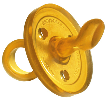Goldi Naturkautschuk Schnuller (Abgeschrägte Form) - S (0-6 Monate) von Goldi