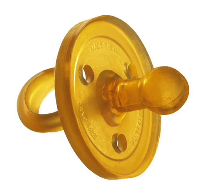 Goldi Naturkautschuk Schnuller (Naturform) - S (0-3 Monate) von Goldi
