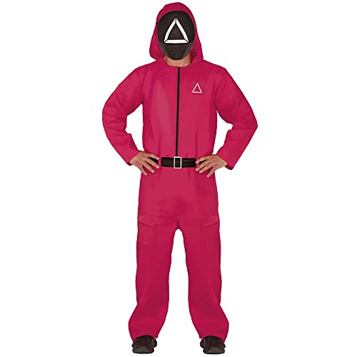 Goldschmidt Kostüme Game Kostüm | Gamer Verkleidung Herren Damen Overall rot Trainingsanzug | Gruppenkostüm (M, Overall & Maske rot Herren) von Goldschmidt Kostüme