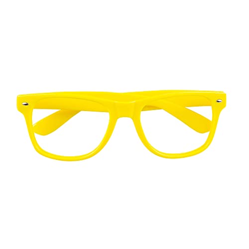Goldschmidt Kostüme Partybrille Brille Party neon bunt | Unisex Erwachsene Damen Herren | Für Fasching Karneval Fastacht (gelb) von Goldschmidt Kostüme