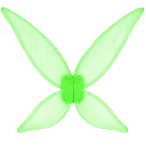 Flügel Fee spitz | Spitze Feenflügel für Erwachsene | Accessoire Fasching Karneval (hellgrün Fee) von Goldschmidt