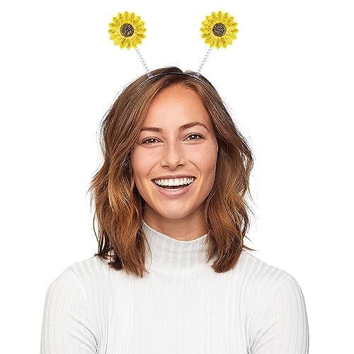 Goldschmidt Haarreif mit Sonnenblumen | Hippie Schlager Tiara | Gärtnerin Haarschmuck von Goldschmidt