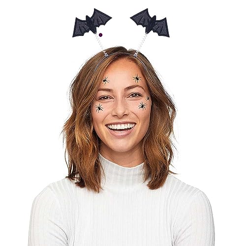 Goldschmidt Halloween Haarreif | Tiara mit Spinnen/Fledermäusen | Haarschmuck Kopfbedeckung (Fledermaus schwarz) von Goldschmidt