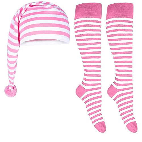 Goldschmidt Ringelstrümpfe & Zipfelmütze | Set für Erwachsene & Kinder | Kniestrümpfe Schlafmütze Ringel Streifen | Fasching Karneval | rosa-weiß 23-26 Goldschmidt Ringelstrümpfe & Zipfelmütze | Set für Erwachsene & Kinder | Kniestrümpfe Schlafmütze Ringel Streifen | Fasching Karneval | rosa-weiß 23-26 von Goldschmidt