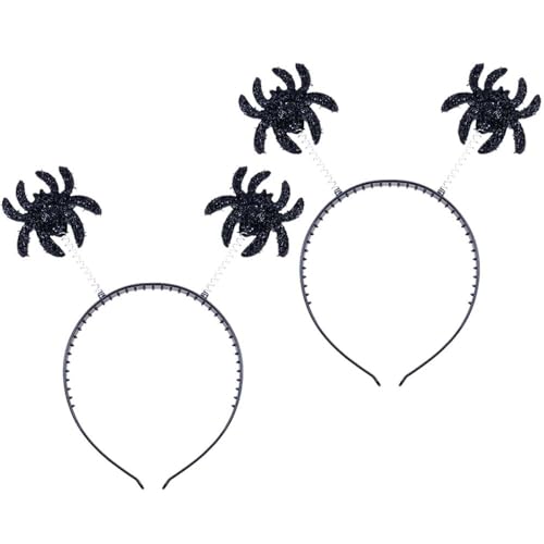 Halloween Haarreifen 2 Stk Set | Damen Kostüm Kopfschmuck | Haarschmuck für Fasching Karneval (Spinnen) von Goldschmidt