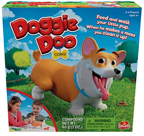 Goliath Games Doggie DOO Corgi – Füttern Sie den Hund und sammeln Sie seinen DOO, um zu gewinnen! | Kinder-Actionspiel | für 2–4 Spieler, ab 4 Jahren von Goliath Toys