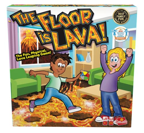 Goliath The Floor is Lava, Familienspiel für Kinder ab 5 Jahren, Gesellschaftsspiel für 2 bis 6 Spieler von Goliath Toys
