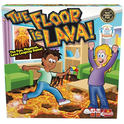 Goliath The Floor is Lava, Familienspiel für Kinder ab 5 Jahren, Gesellschaftsspiel für 2 bis 6 Spieler von Goliath Toys