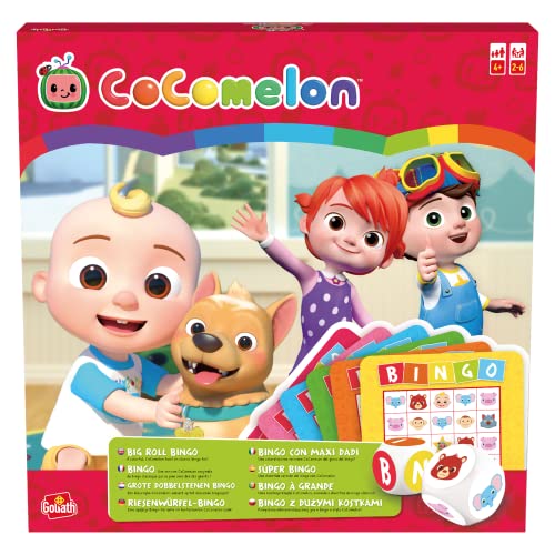 CoComelon Big Roll Bingo Lernspiel für Jungen und Mädchen, Brettspiel für Kinder. von Goliath Toys