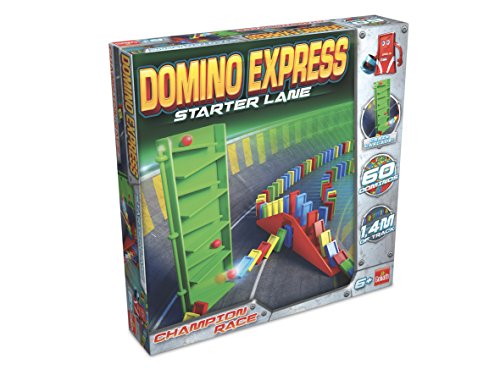 Domino Express Starter Lane, Konstruktionsspielzeug ab 6 Jahren, Domino Spiel mit Dominosteinen für Kinder, Geeignet als Geschenk für Jungen und Mädchen von Goliath Toys
